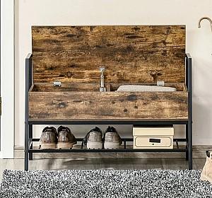 Raft pentru incaltaminte HomCom 837-174 Rustic (Maro)/Negru