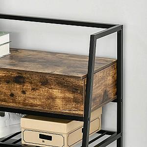 Raft pentru incaltaminte HomCom 837-174 Rustic (Maro)/Negru