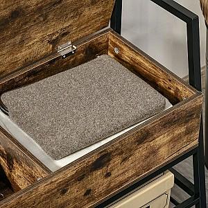 Raft pentru incaltaminte HomCom 837-174 Rustic (Maro)/Negru