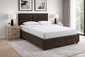 Set dormitor Alcantara Sidney 160x200 Maro + Noptiere PAL Stejar Sonoma + Saltea Salt Confort Clasic 160x200