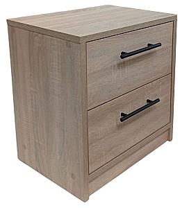Set dormitor Alcantara Sidney 160x200 Maro + Noptiere PAL Stejar Sonoma + Saltea Salt Confort Clasic 160x200