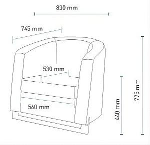 Fotoliu Marbet Style Noble Luna L41