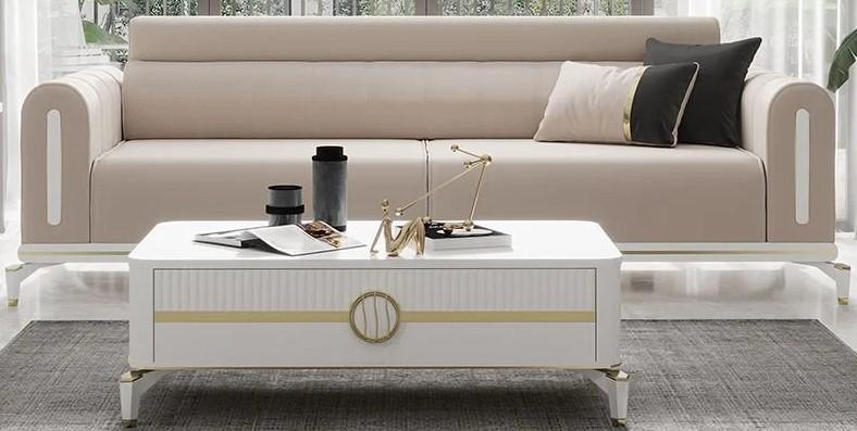 Canapea Modalife Gold Bella 3S Cream (Bej)