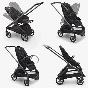 Carucior 2 in 1 Bugaboo Dragonfly Black/Midnight Black (BG100176025)