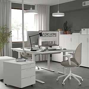 Masa pentru calculator IKEA Mittzon 160x80 Alb