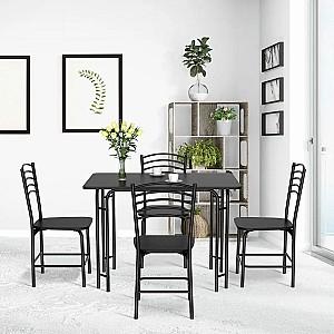 Set de masa si scaune Costway HW66275 1+4 Negru