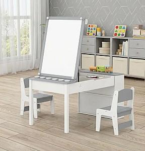 Masă de scris pentru copii Costway HY10447GR Gri/Alb