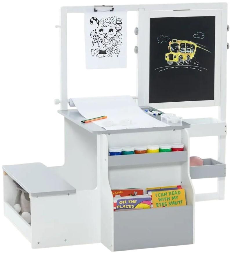 Masă de scris pentru copii Costway TM10078HB Light Grey