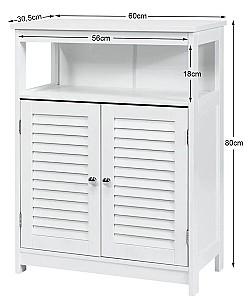Dulap de baie Costway HW65847WH