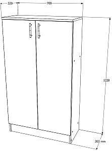 Comoda Haaus Flint 2U Stejar Sonoma (Bej)