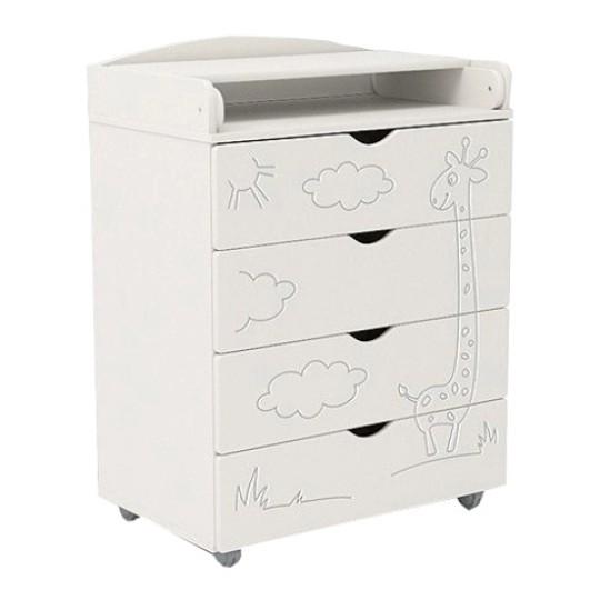 Comoda copii Eucalyptus Jiraffe80 (DSK-J701) White