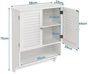 Dulap de baie Costway BA7874WH