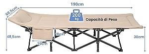 Pat pliant Costway NP11308CF Light Brown