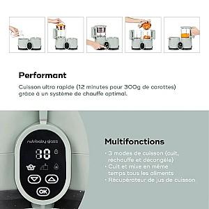 Robot de bucatarie Babymoov Nutribaby Glass Celadon Green