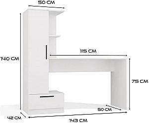 Masa pentru calculator TopEshop Cosmo Alb