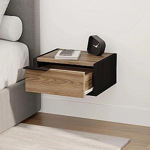 Noptiera Showdeko ECO Negru/Nuc (Maro)