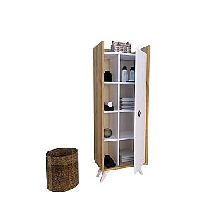 Dulap de baie Trendy Ilgim Stejar (Bej)/Alb