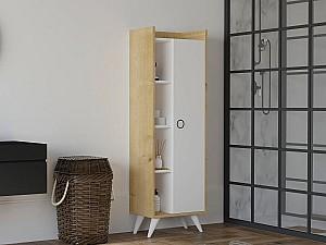 Dulap de baie Trendy Ilgim Stejar (Bej)/Alb