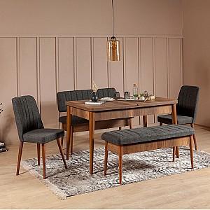 Bancheta Trendy Vina Antracit (Gri)/Nuc (Maro)