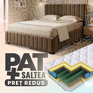 Pat Aurus Line 160x200 Maro + Saltea Salt Confort Clasic 160x200