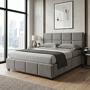 Pat Aurus Onix 160x200 Gri + Saltea Salt Confort Clasic 160x200