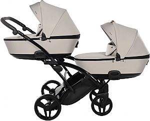 Carucior pentru gemeni Junama Space Duo Slim Ecco Beige 02