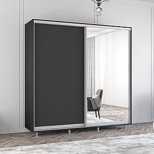 Dulap-cupe Mobildor Lux Aron 220 (1 oglinda, 1 PAL) Antracit
