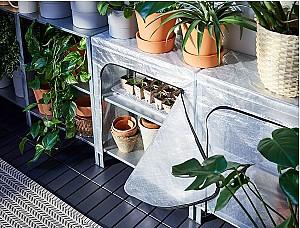 Etajera IKEA Hyllis Inox