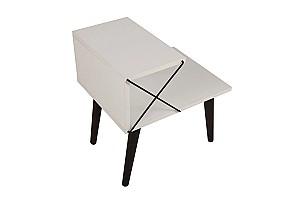 Noptiera Trendy Cruce Alb