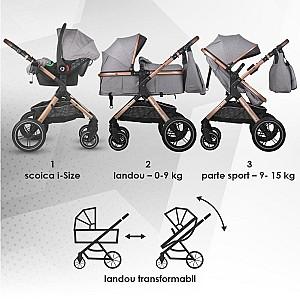 Carucior 3 in 1 Coccolle Melora Moonlit Grey