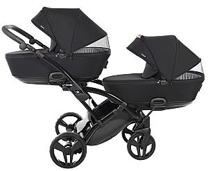 Carucior pentru gemeni Junama Duo Slim Space 03 Black 2/1