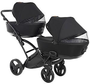 Carucior pentru gemeni Junama Duo Slim Space 03 Black 2/1