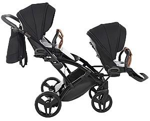 Carucior pentru gemeni Junama Duo Slim Space 03 Black 2/1