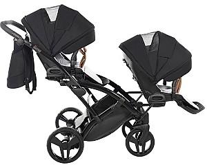 Carucior pentru gemeni Junama Duo Slim Space 03 Black 2/1