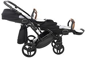 Carucior pentru gemeni Junama Duo Slim Space 03 Black 2/1