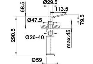 Dozator sapun lichid Blanco Torre (521541)