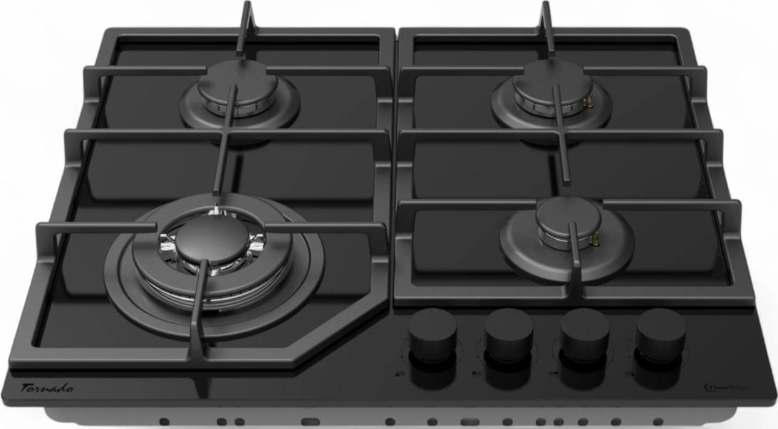Plita pe gaz incorporabila Tornado GT-6079 STEP BL MATT