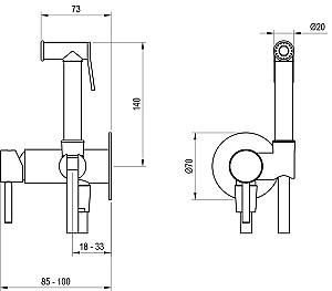 Baterie pentru bideu Ravak X070750