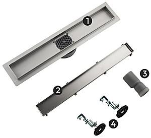Rigola de dus Gappo G88007-4 INOX 70x800