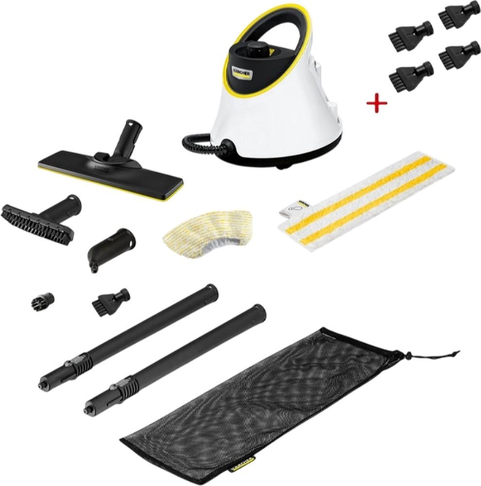 Aparat de curatat cu aburi KARCHER SC 2 Deluxe EasyFix + Set perii Alb