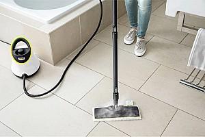 Aparat de curatat cu aburi KARCHER SC 2 Deluxe EasyFix + Set perii Alb
