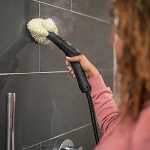 Aparat de curatat cu aburi KARCHER SC 2 Deluxe EasyFix + Set perii Alb