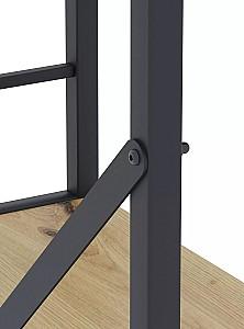 Etajera Nex Loft Antracit (Gri)/Stejar Artisan (Maro)