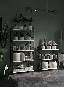Etajera Nex Loft Antracit (Gri)/Alb