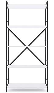Etajera Nex Loft Antracit (Gri)/Alb 5 rafturi