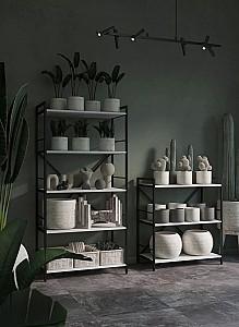 Etajera Nex Loft Antracit (Gri)/Alb 5 rafturi