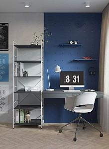 Etajera Nex Loft Alb/Antracit (Gri) 6 rafturi