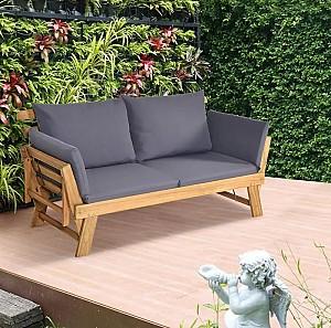 Canapea Costway OP71195GR Grey/Natural