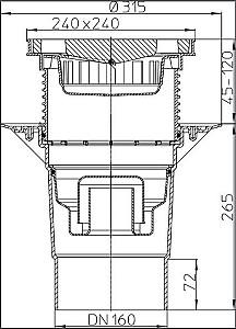Rigola de dus HL HL616W/5