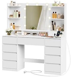 Masa de machiaj Songmics Vasagle Kailyn RDT141WB02 Led White